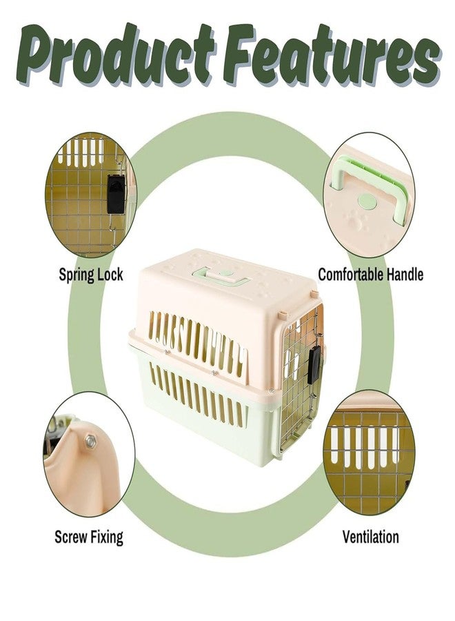 Homestic 48x31x31 CM Strong Metal Heavy Duty Cat & Dog Cage for Large Dogs | Dog Crate, Kennel & Rabbit House/Shelter | Plastic Portable Pet Travel Carrier Cage | New Green - Image 4